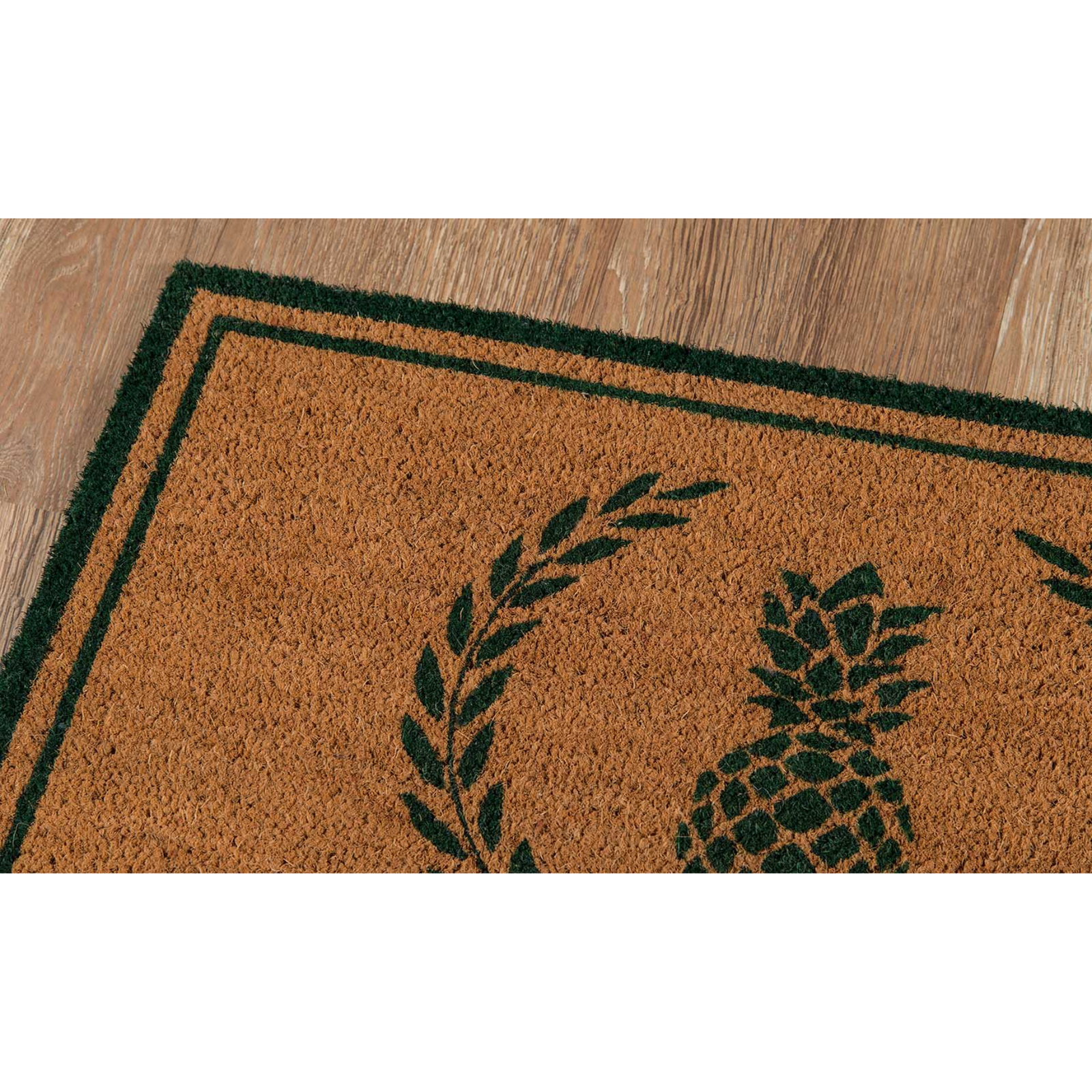 Erin Gates by Momeni Park Pineapple Green Hand Woven Natural Coir Doormat - 1'6" x 2'6"