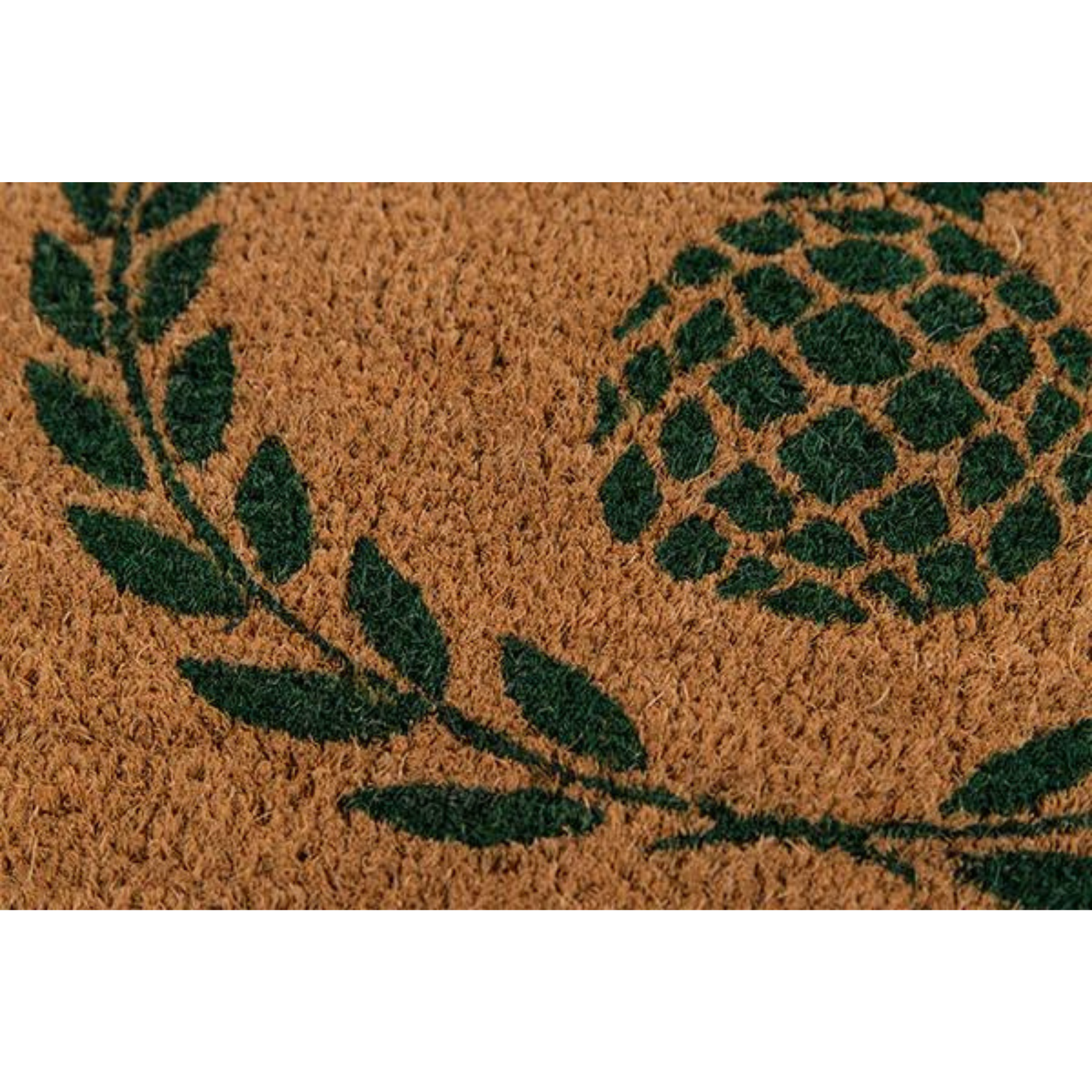 Erin Gates by Momeni Park Pineapple Green Hand Woven Natural Coir Doormat - 1'6" x 2'6"