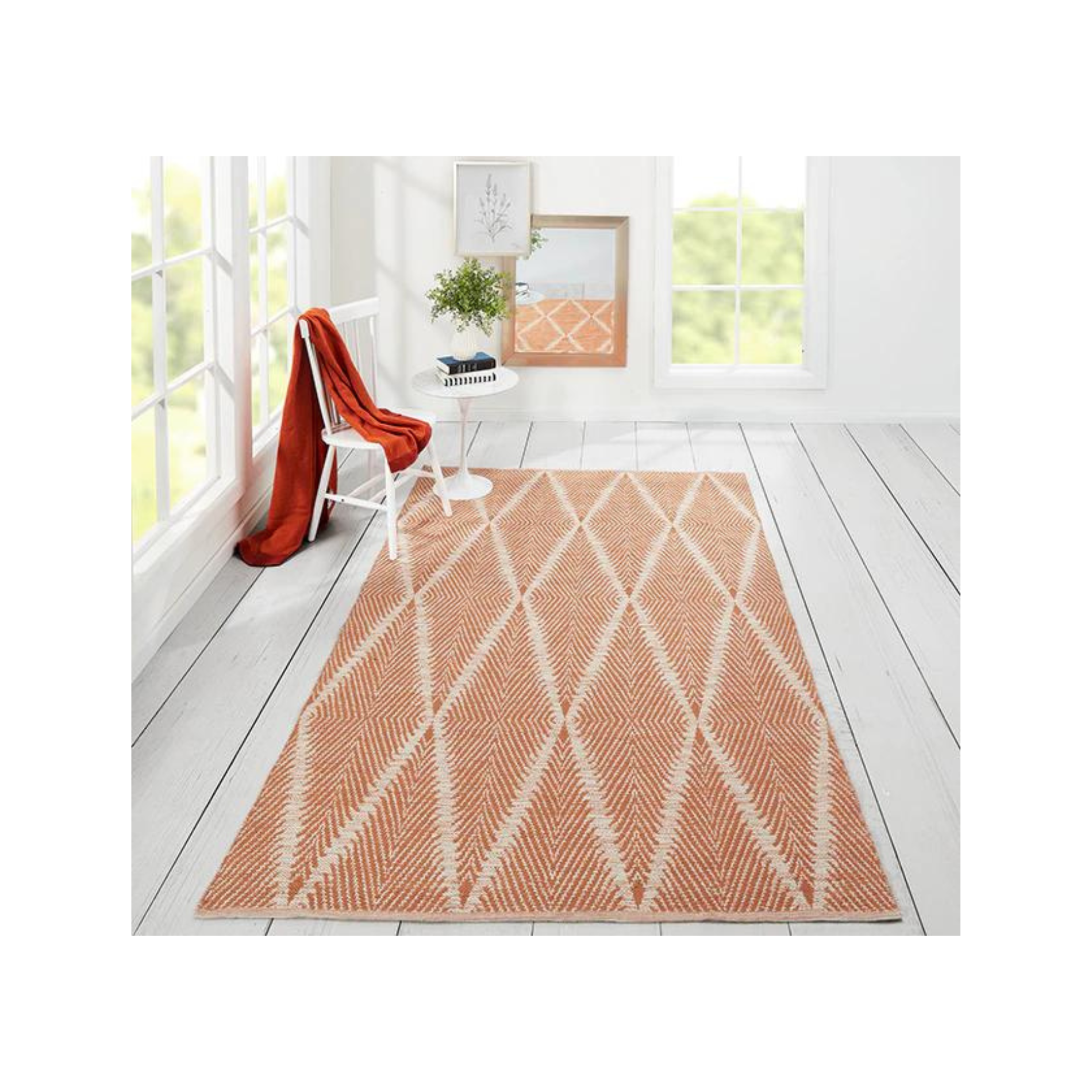 Erin Gates by Momeni River Beacon Orange Hand Woven Indoor Outdoor Area Rug