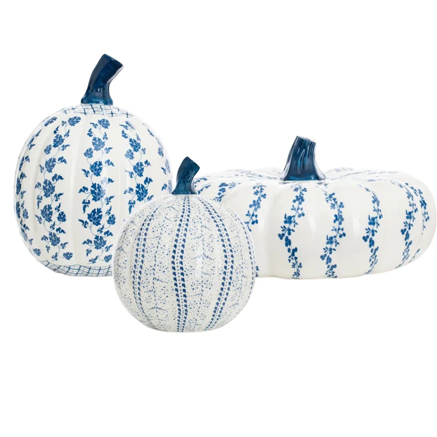 Porcelain Pumpkin Trio
