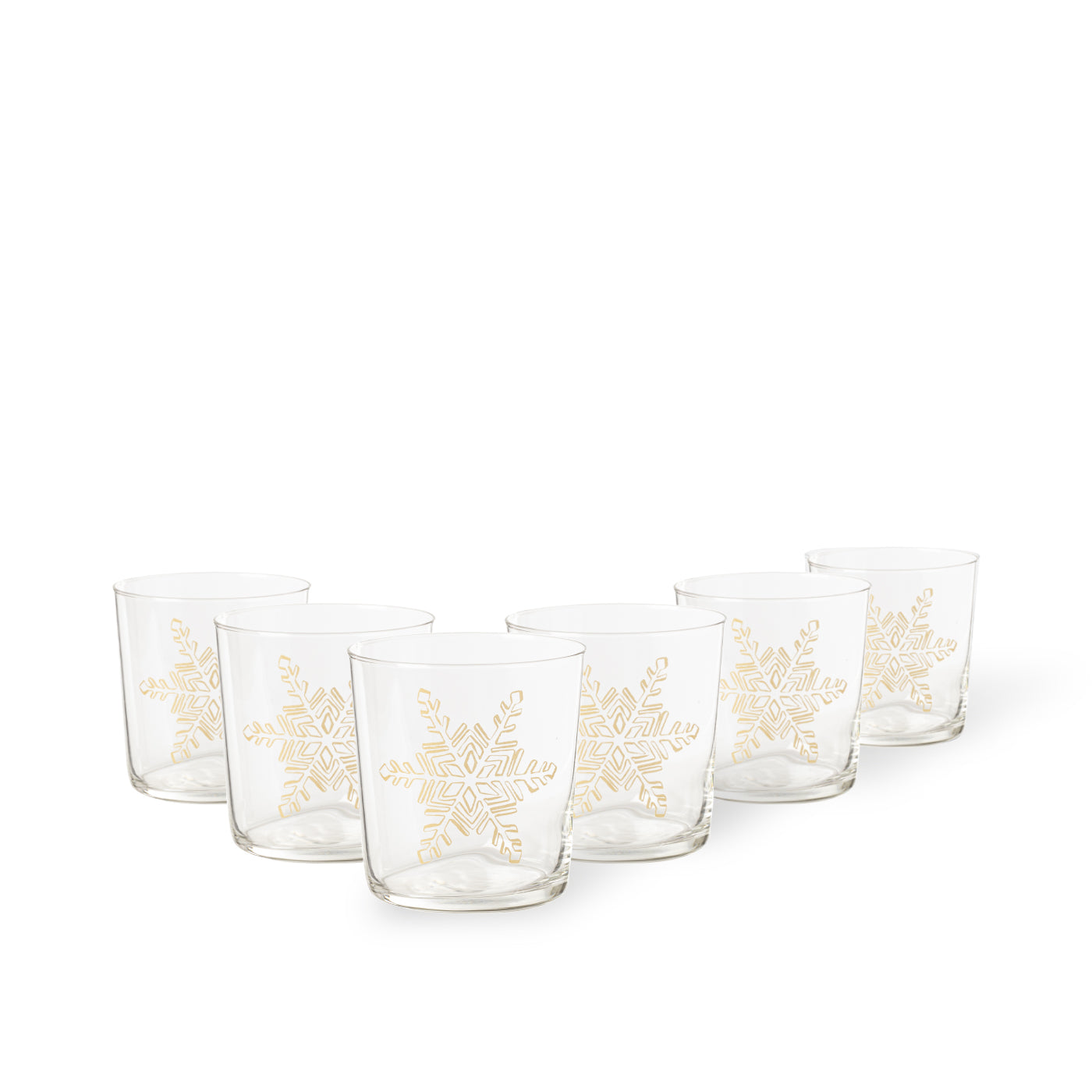 Set 6 Double Old Fashion Glasses Festive Glassware by Casafina