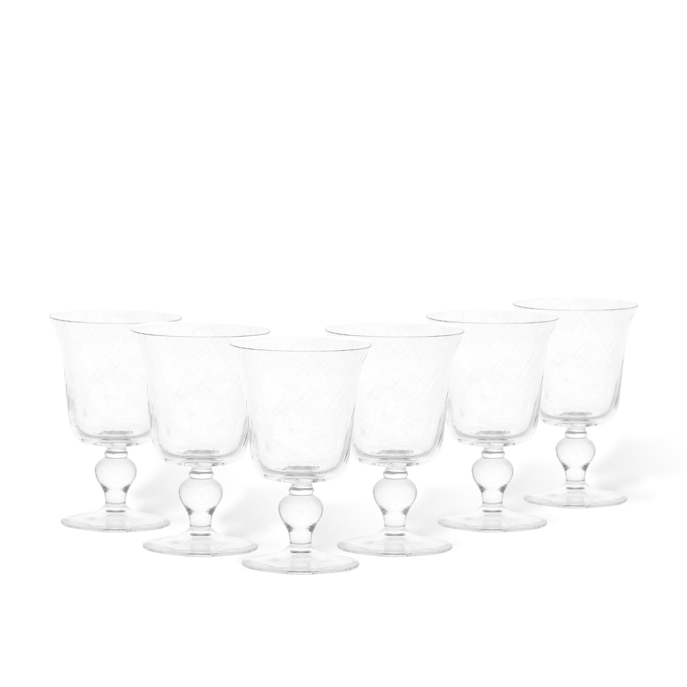 Set 6 White Wine Glasses Espiral