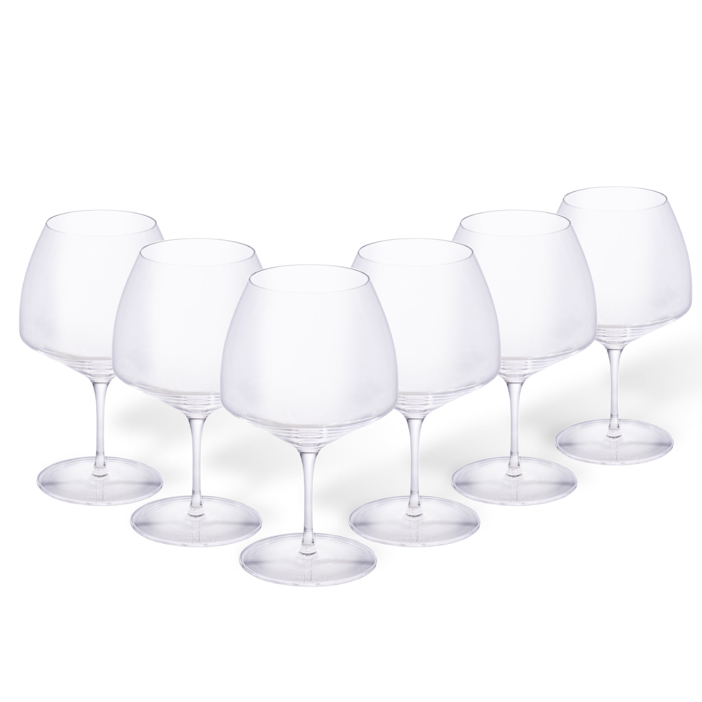 Set 6 Burgundy Glasses Vite