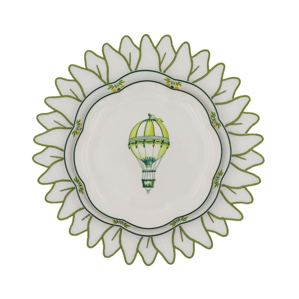 Valensole Lavender Scalloped Dinner Plate - Set of 4 (+1 Bonus Plate)