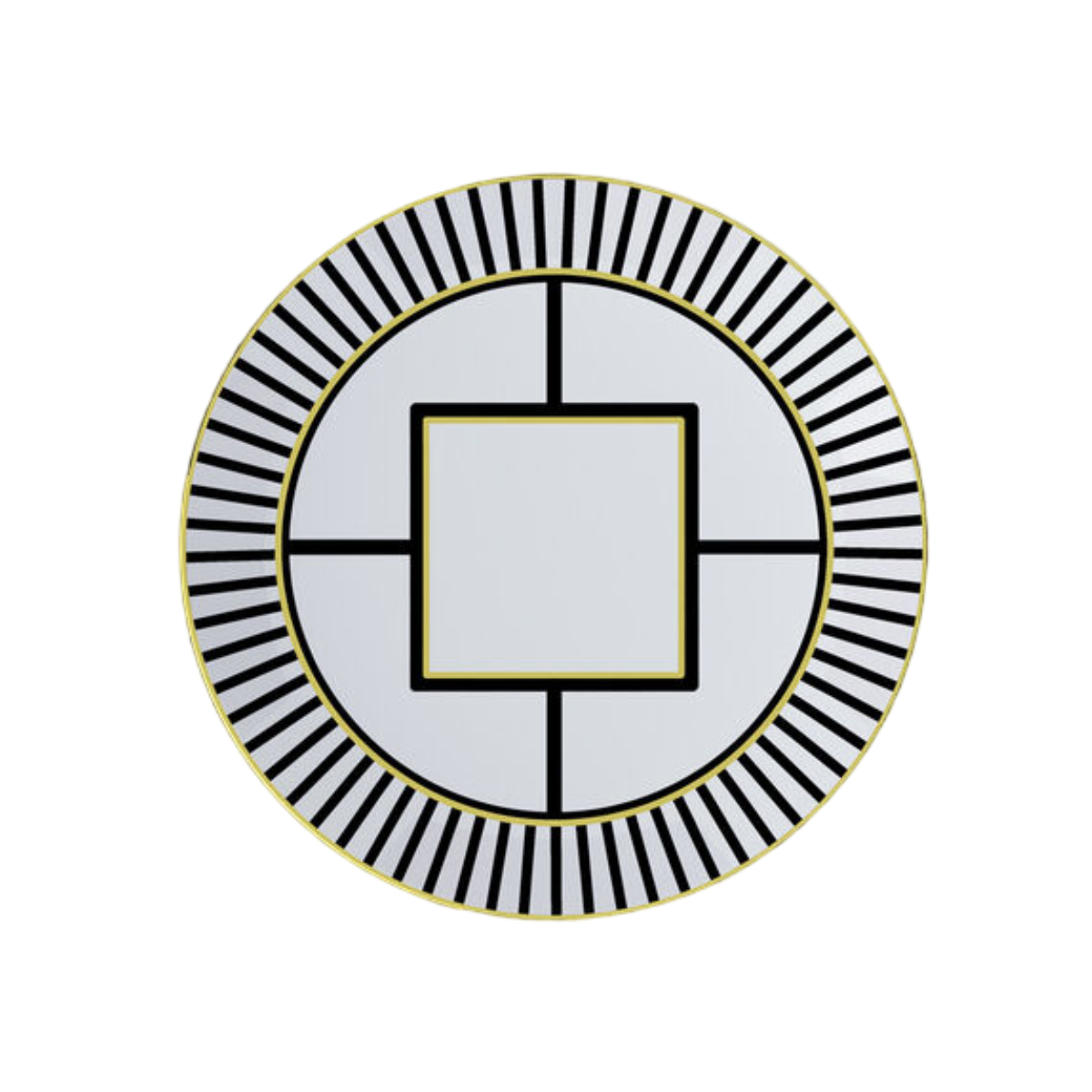 MetroLuxe Salad Plate: Stripe Rim