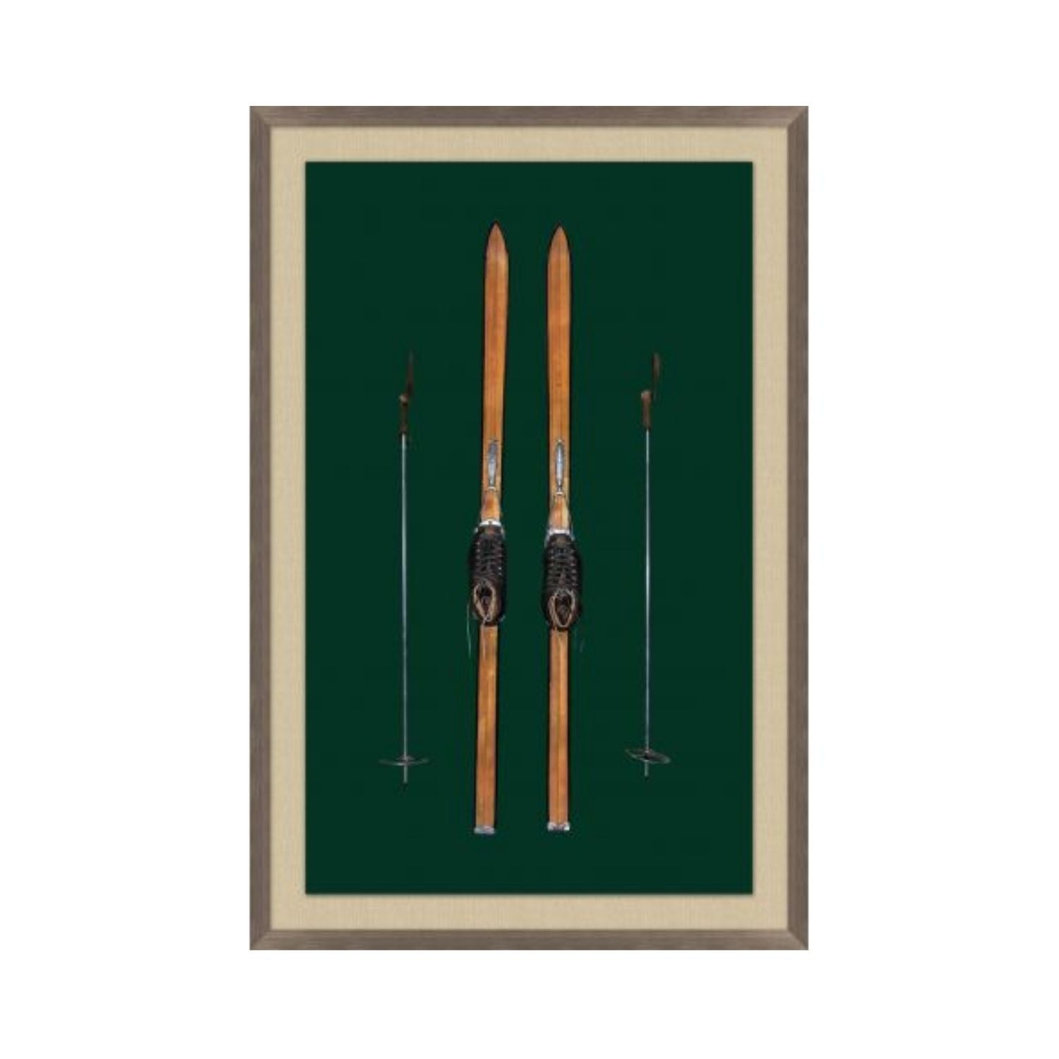 Vintage Green Skis 1