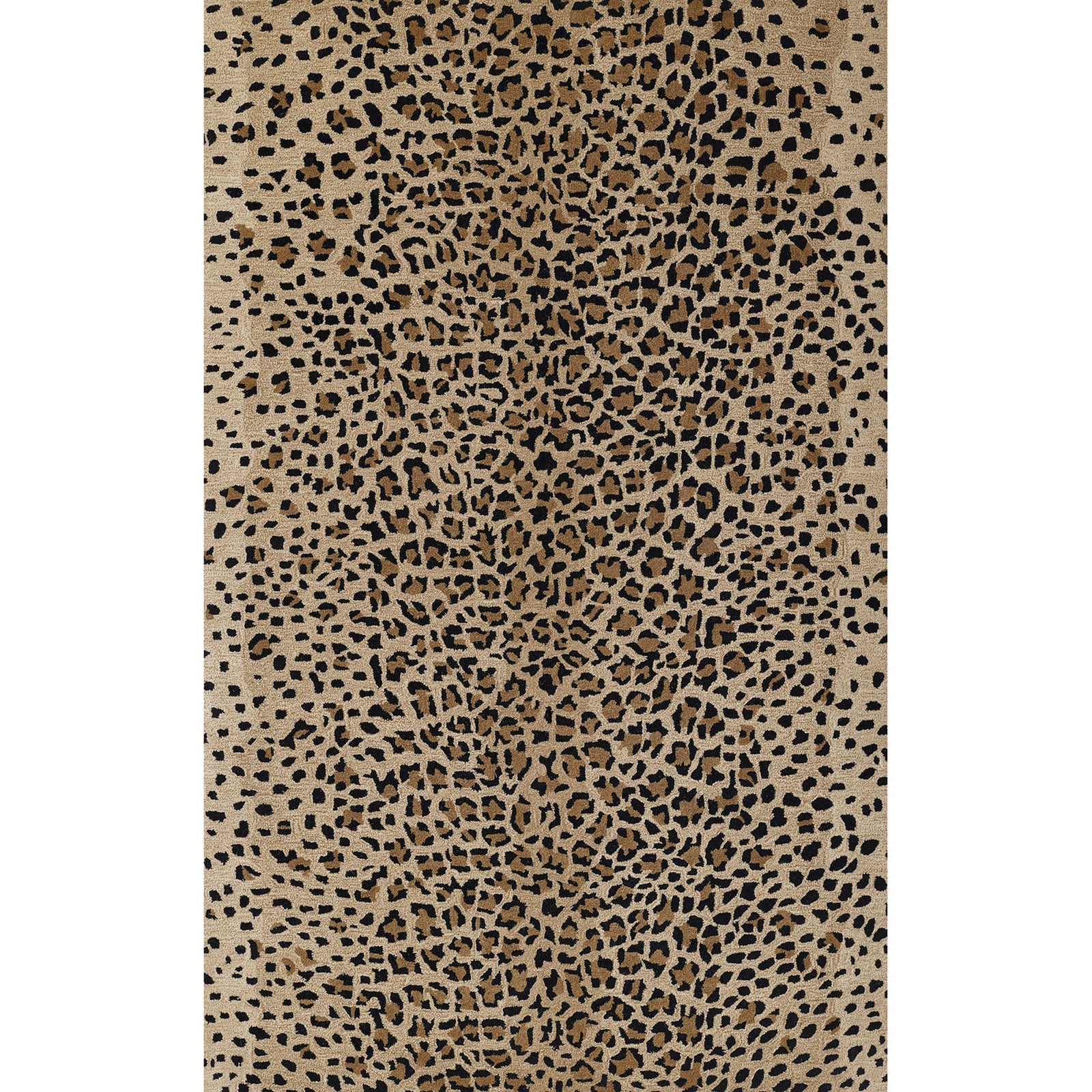 Erin Gates by Momeni Woodland Leopard Beige Hand Tufted Wool Area Rug