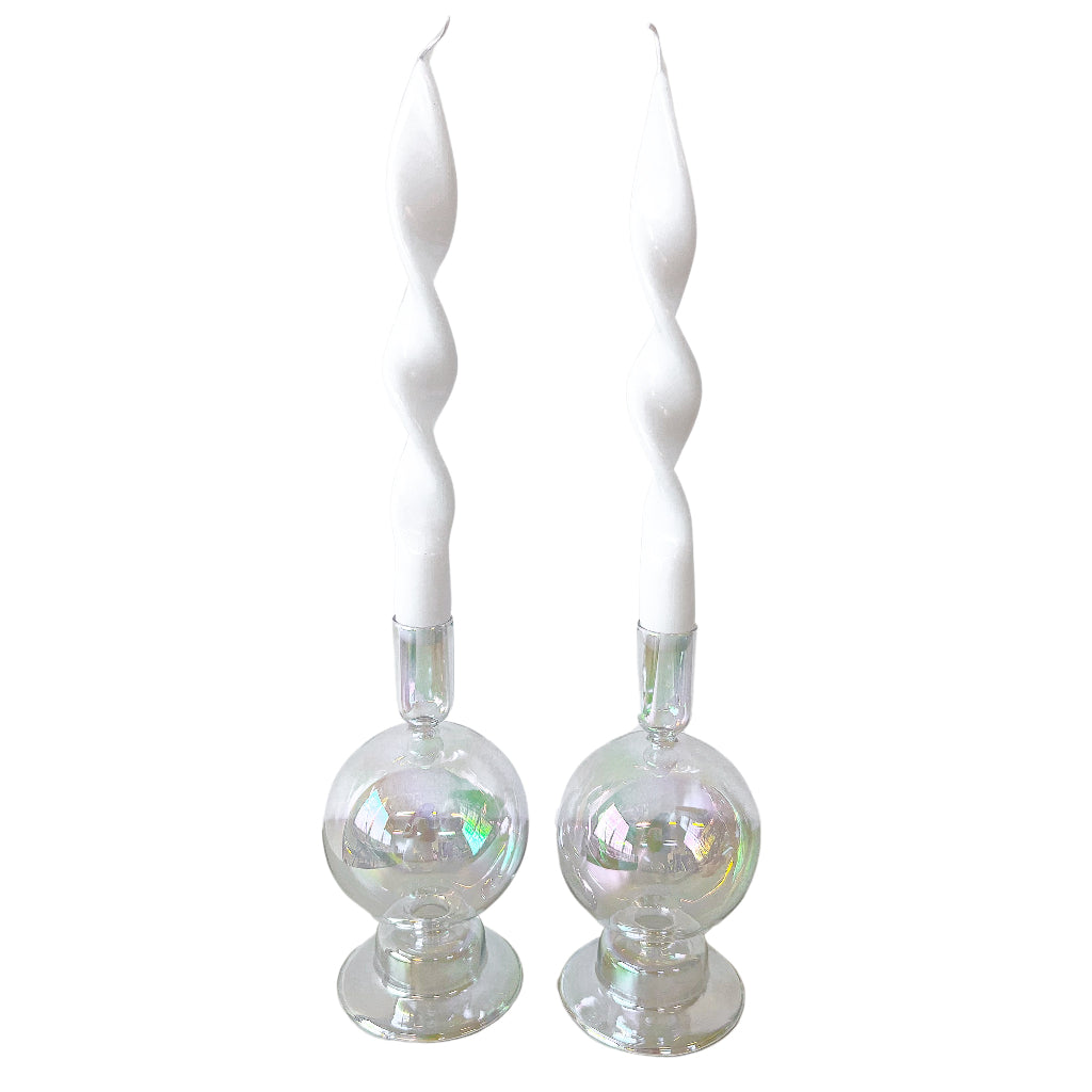 White Cotton Swirl Candle - Pack of 2