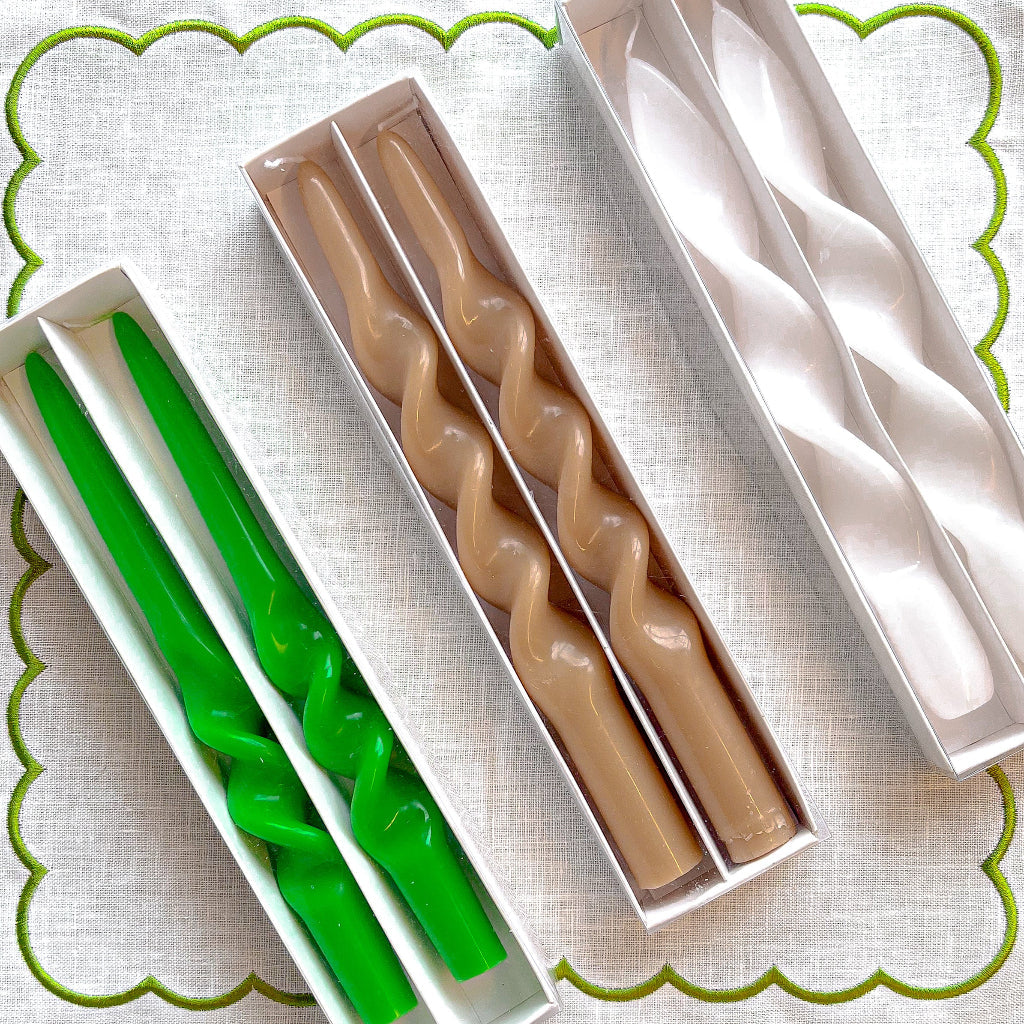 White Cotton Swirl Candle - Pack of 2