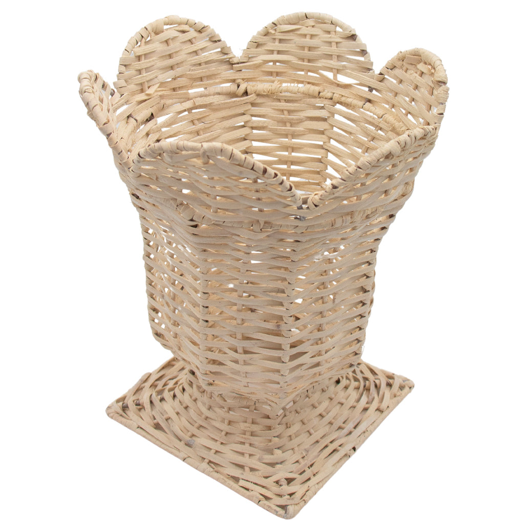 White Wicker Urn Vase