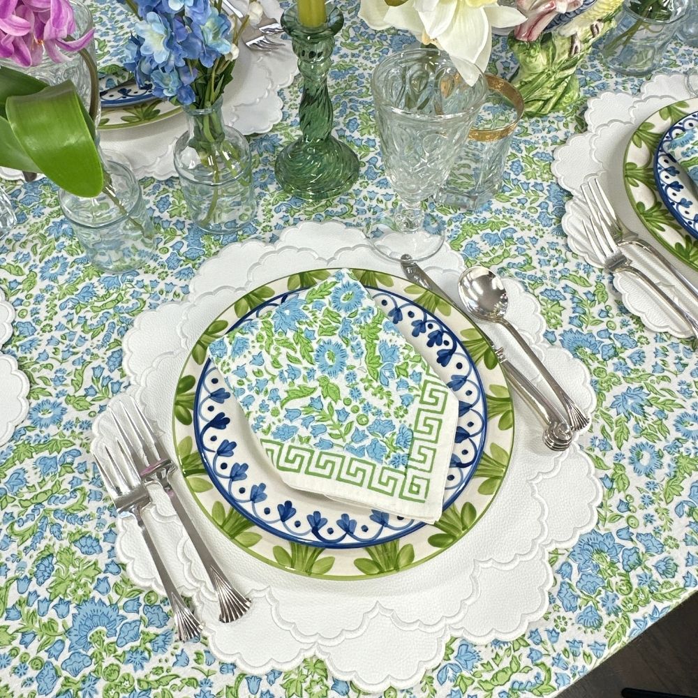 Larkspur & Bramble: Blue and Green - Set of 4 Napkins