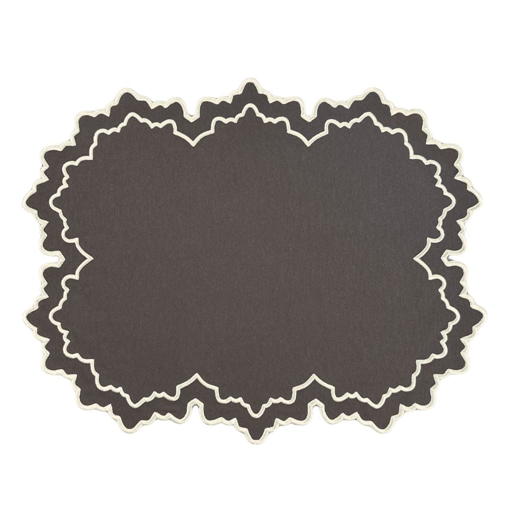 Whitley Placemat - Cocoa and White (Set of 4)