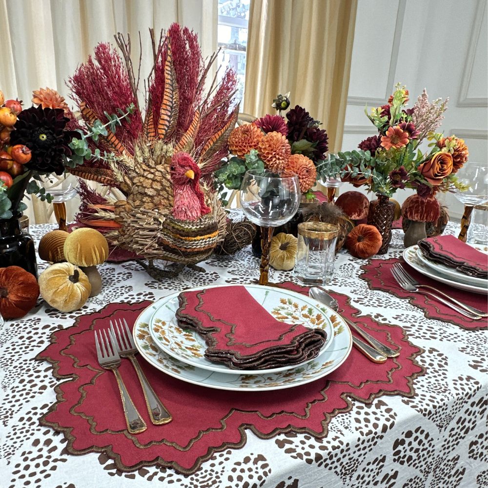 Whitley Placemat - Burgandy (Set of 4)