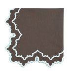 Whitley Napkin - Cocoa and White (Set of 4)
