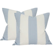 Wide Stripe French Blue - Set of 2