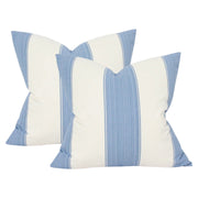 Wide Stripe Ocean Blue - Set of 2