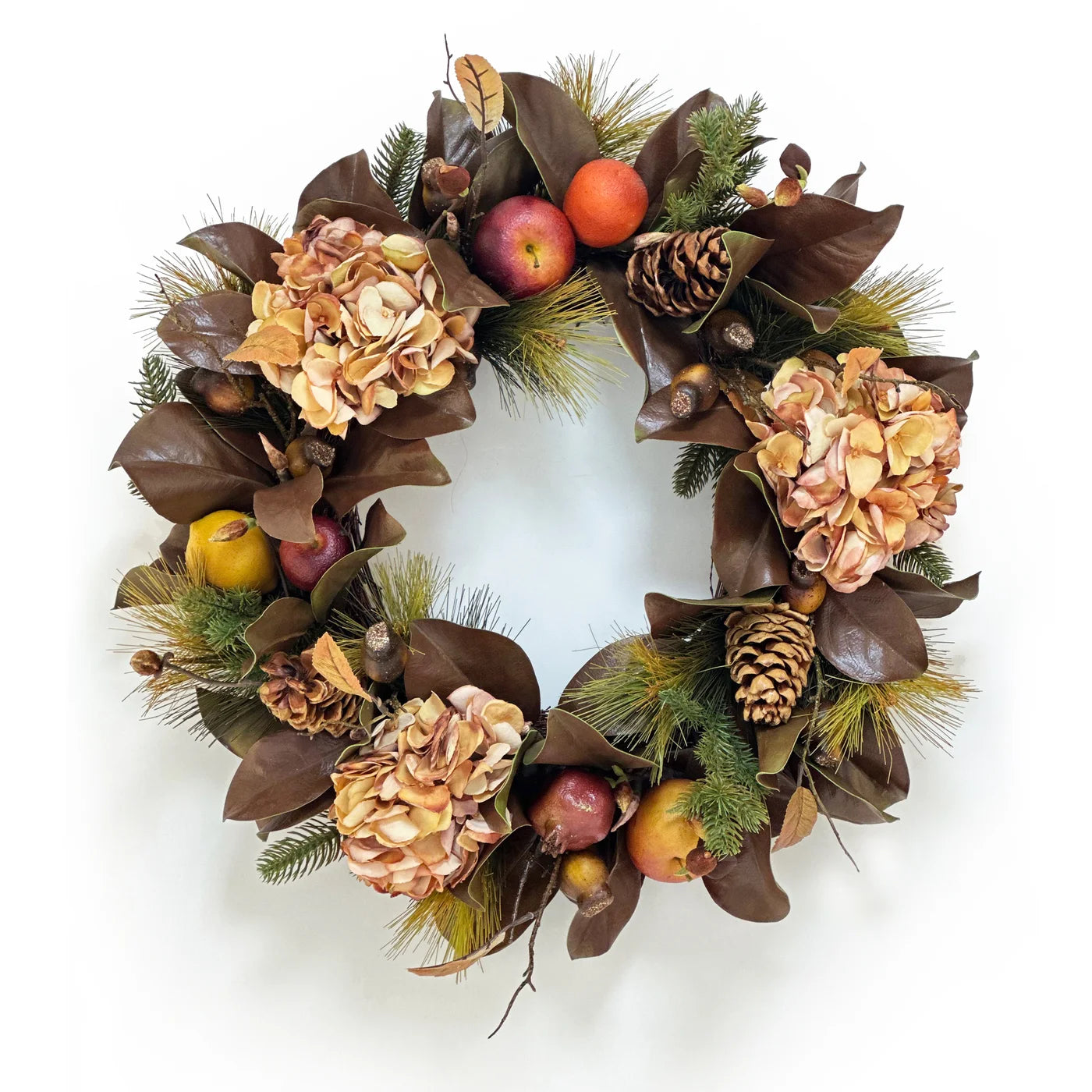 HYDRANGEA/MAGNOLIA LEAF WREATH 24''