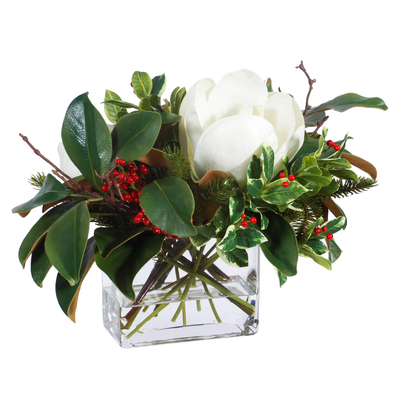 MAGNOLIA BERRY CENTERPIECE SQ 23"