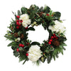 White Hydrangea Holiday Wreath