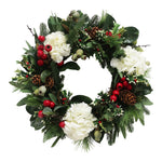 White Hydrangea Holiday Wreath