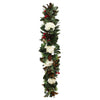 White Hydrangea Holiday Garland