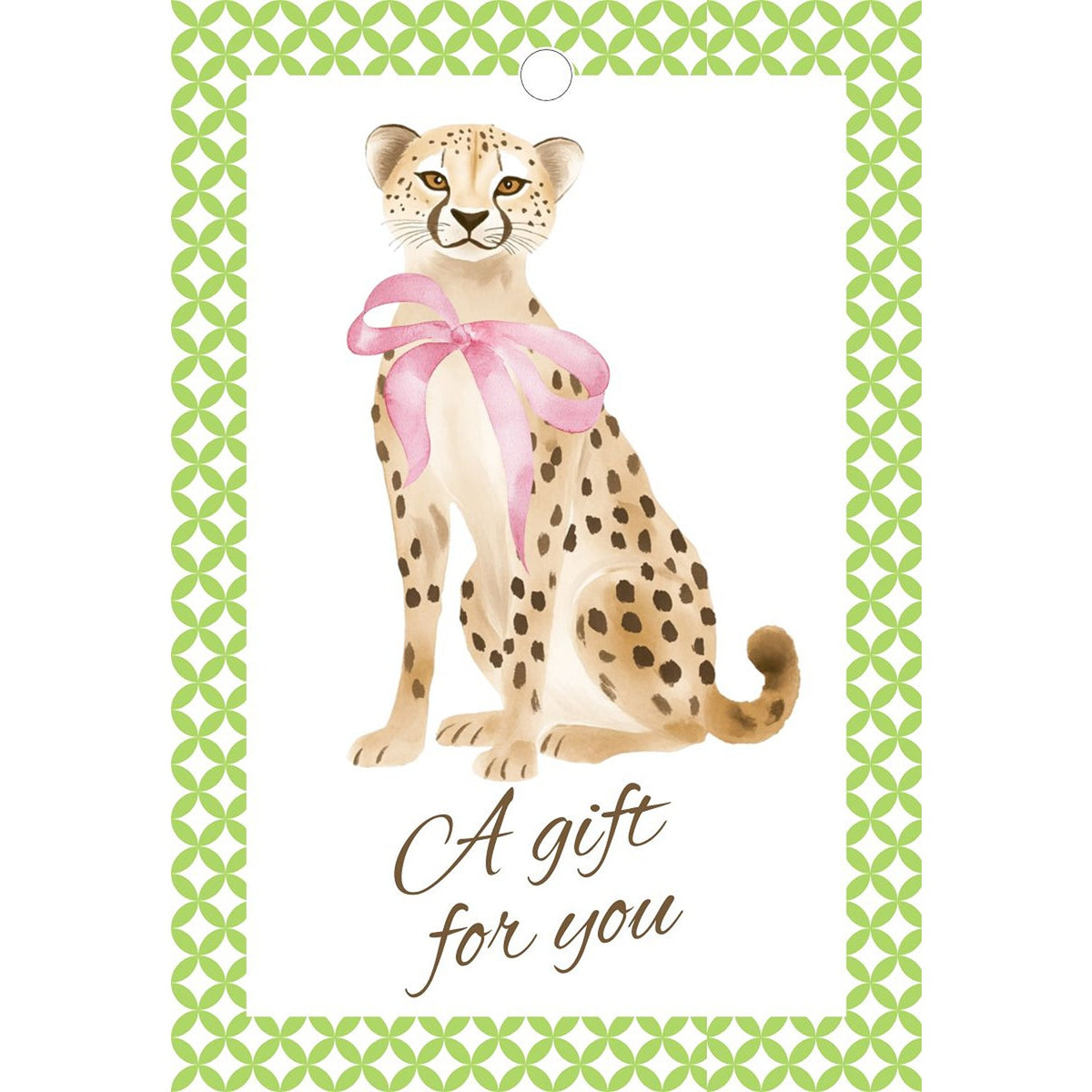 Preppy Cheetah Gift Tags- Set of 10
