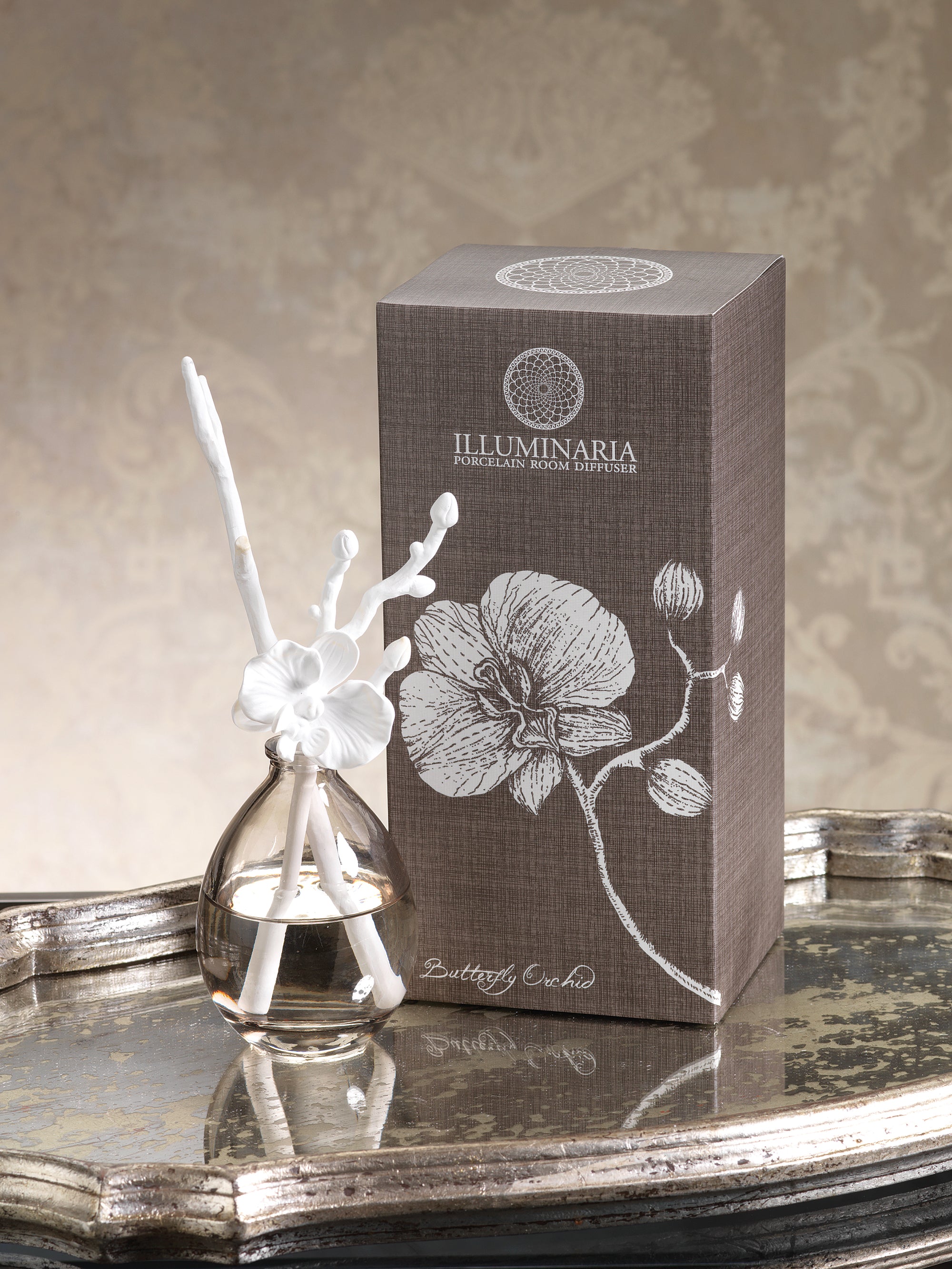 Luminara Porcelain Diffuser, Butterfly Orchid Fragrance