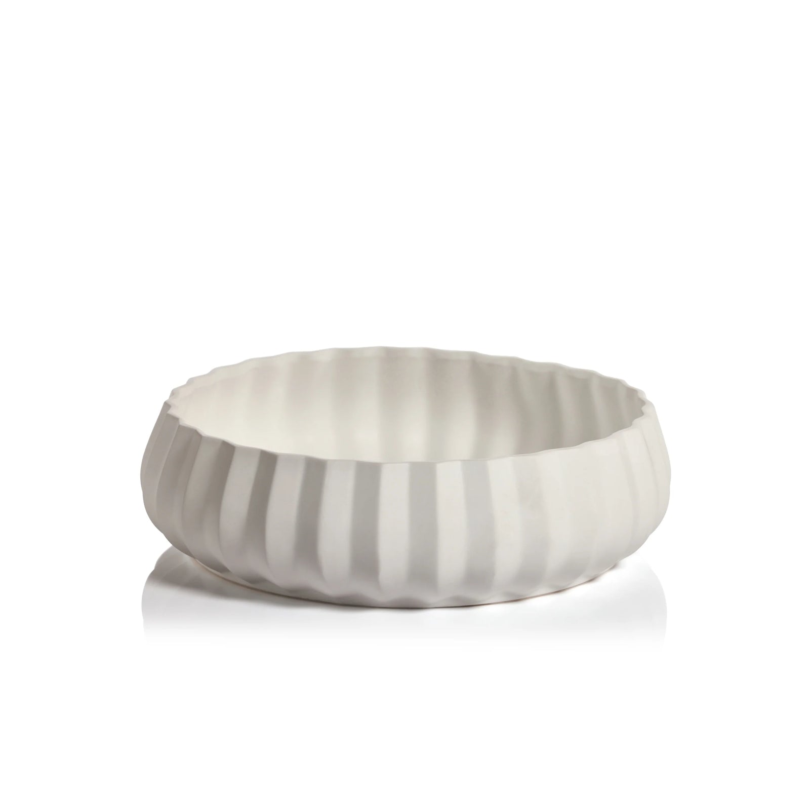 Liora 14" White Ceramic Bowl