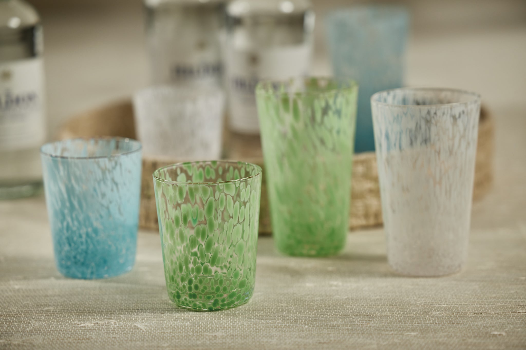 Luna Speckled Glass Tumblers, Set of 6