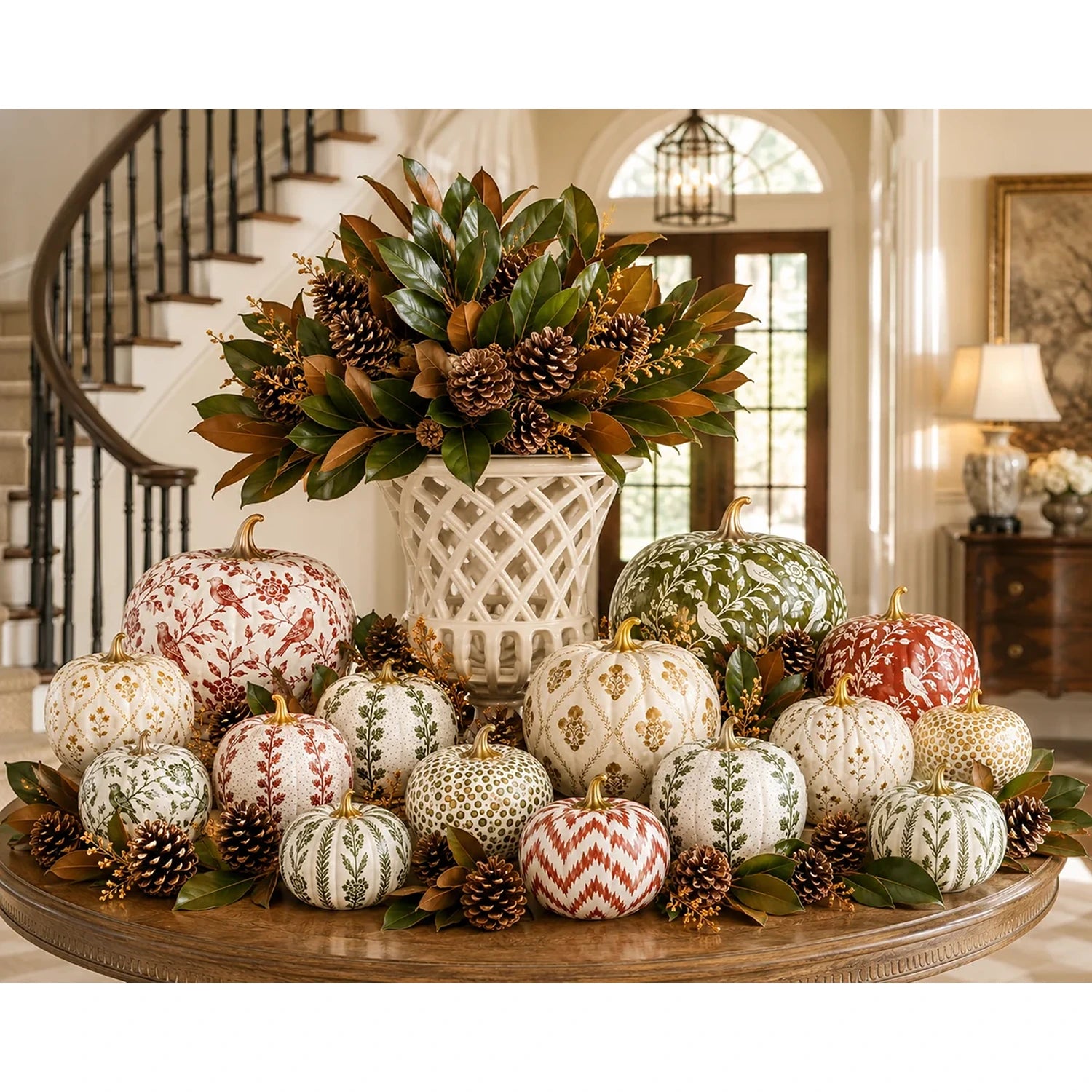 Rusty Red Dotted Pumpkin