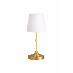 Antique Gold Rechargeable Lamp with Ivory Shade