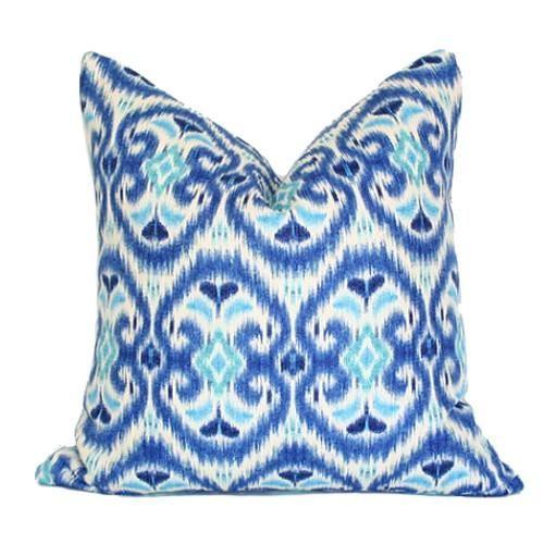Blue and Turquoise Ikat (Last Chance)