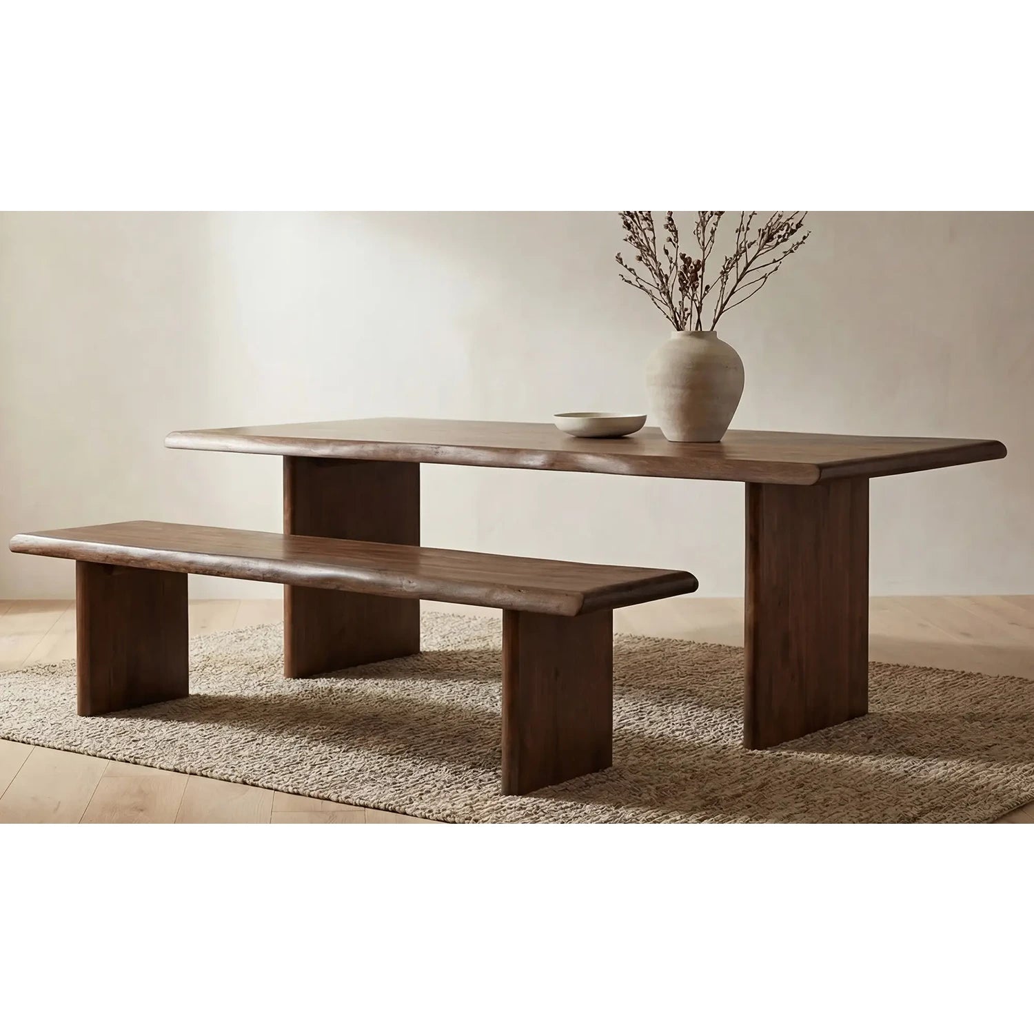 Sienna Dining Bench Brown