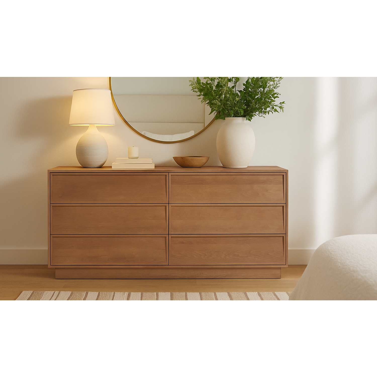 Harvy 6 Drawer Dresser Natural