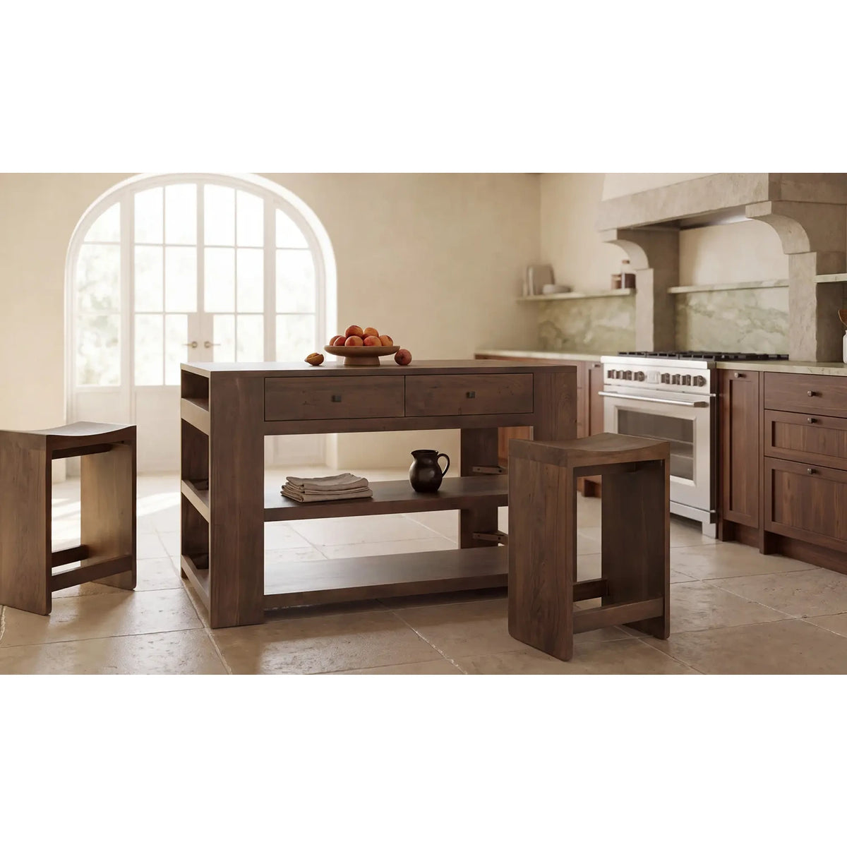 Jeniece Kitchen Island Brown