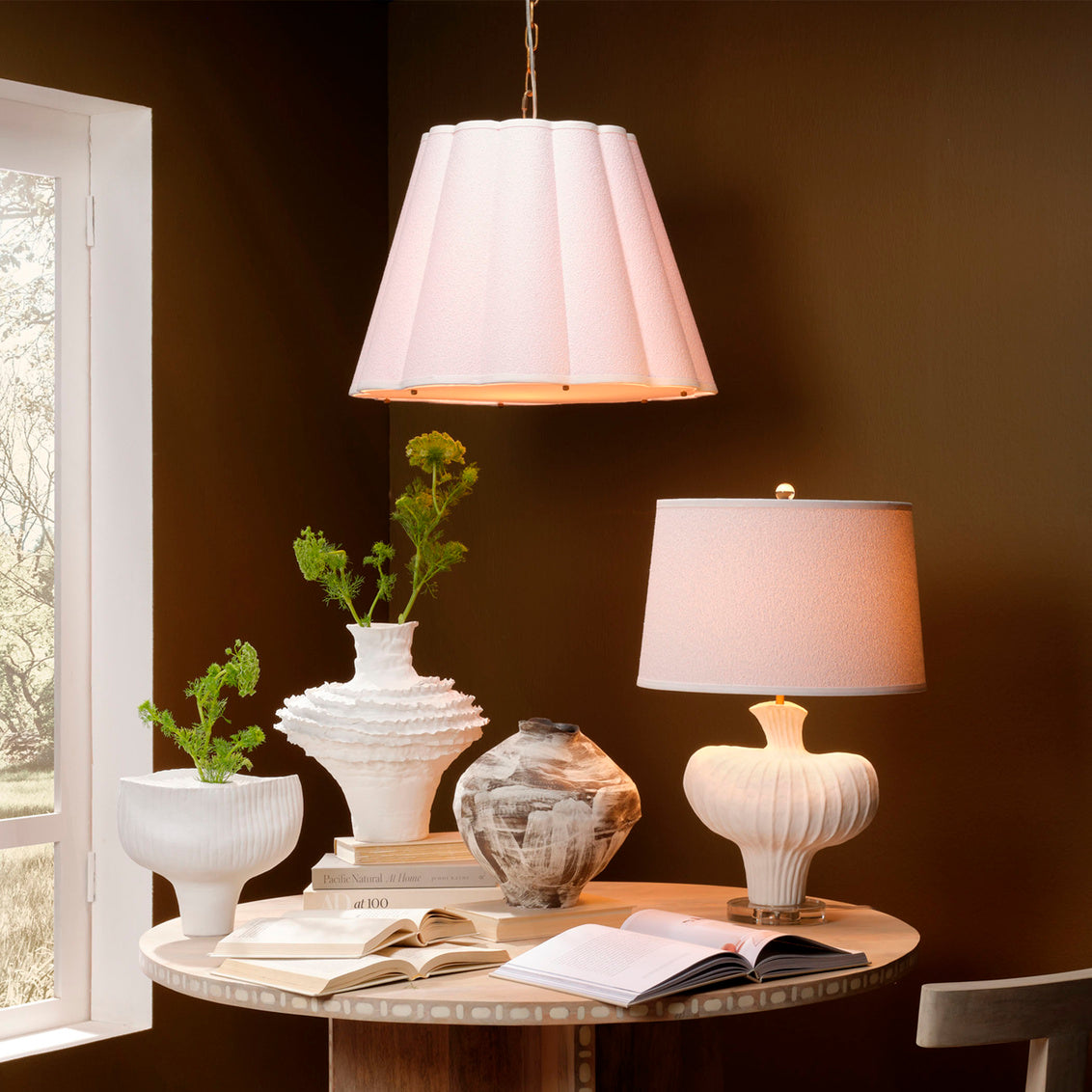 Scalloped Hanging Pendant