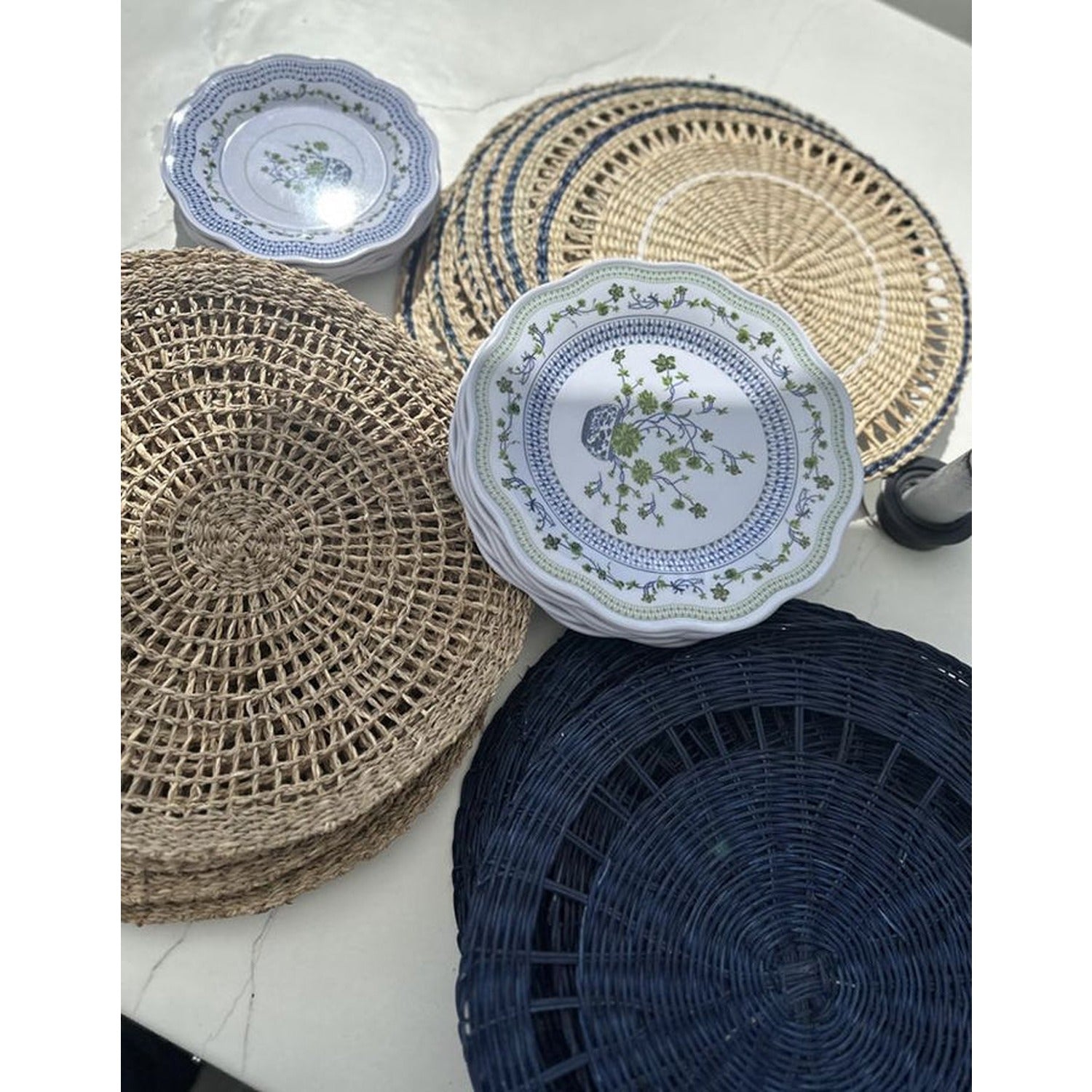 Floral Cache Pot Melamine Dinnerware Collection