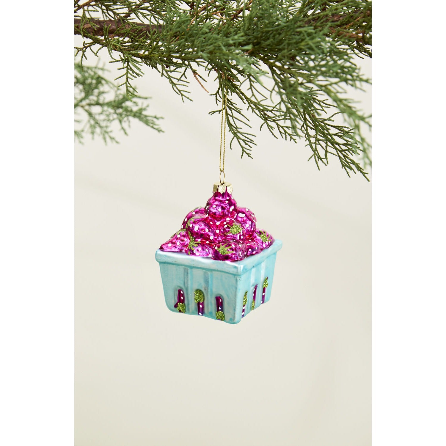 Berry Basket Ornament - Set of 6