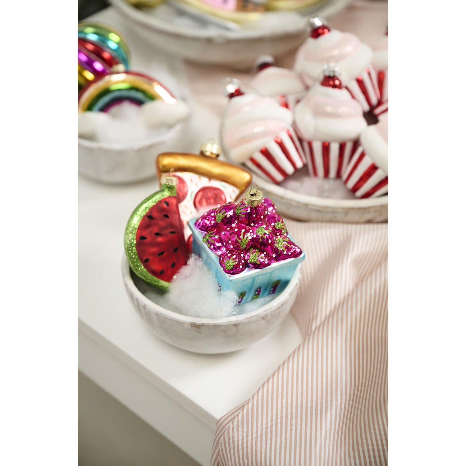 Berry Basket Ornament - Set of 6