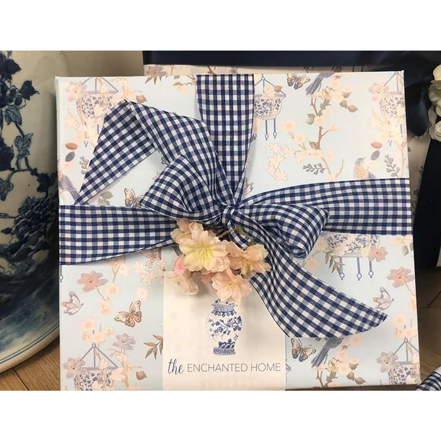 Pale Blue Chinoiserie Gift Wrap