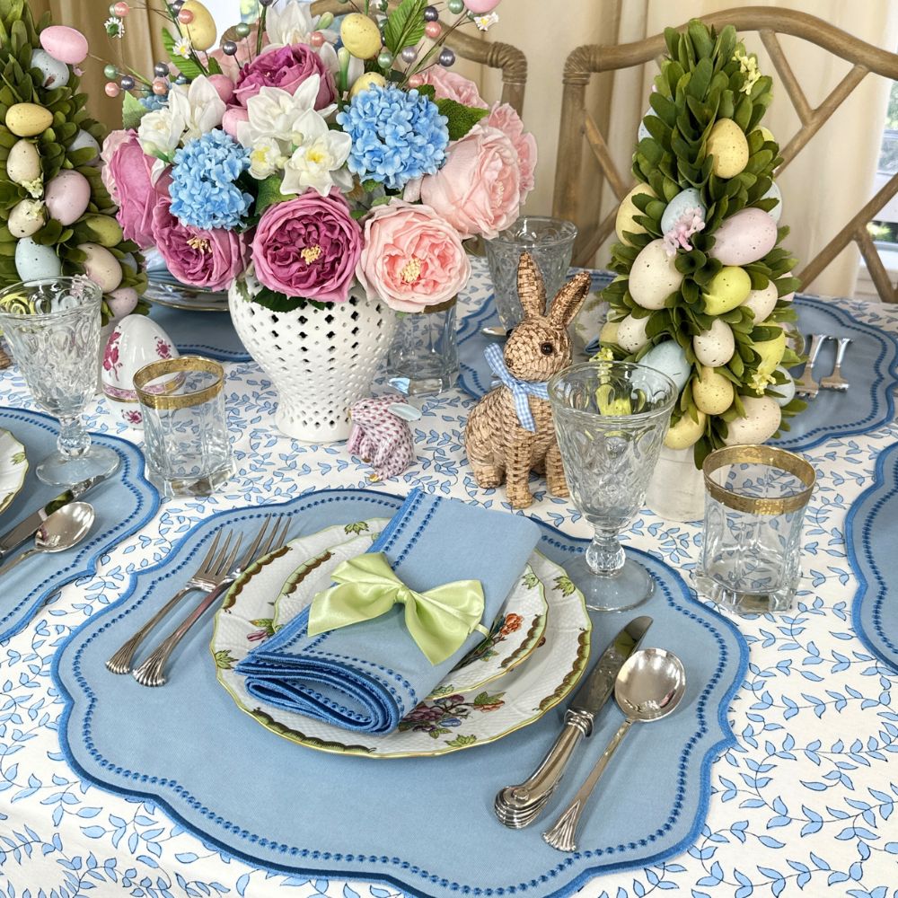 Blue Leaves - Tablecloth