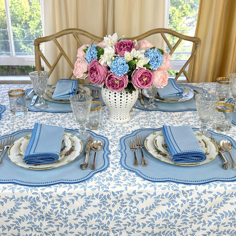 Charlotte Placemat - Blue and Blue (Set of 4)