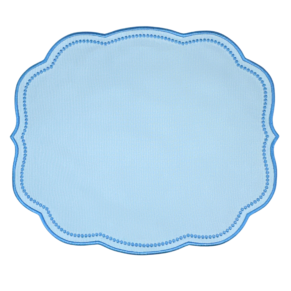Charlotte Placemat - Blue and Blue (Set of 4)