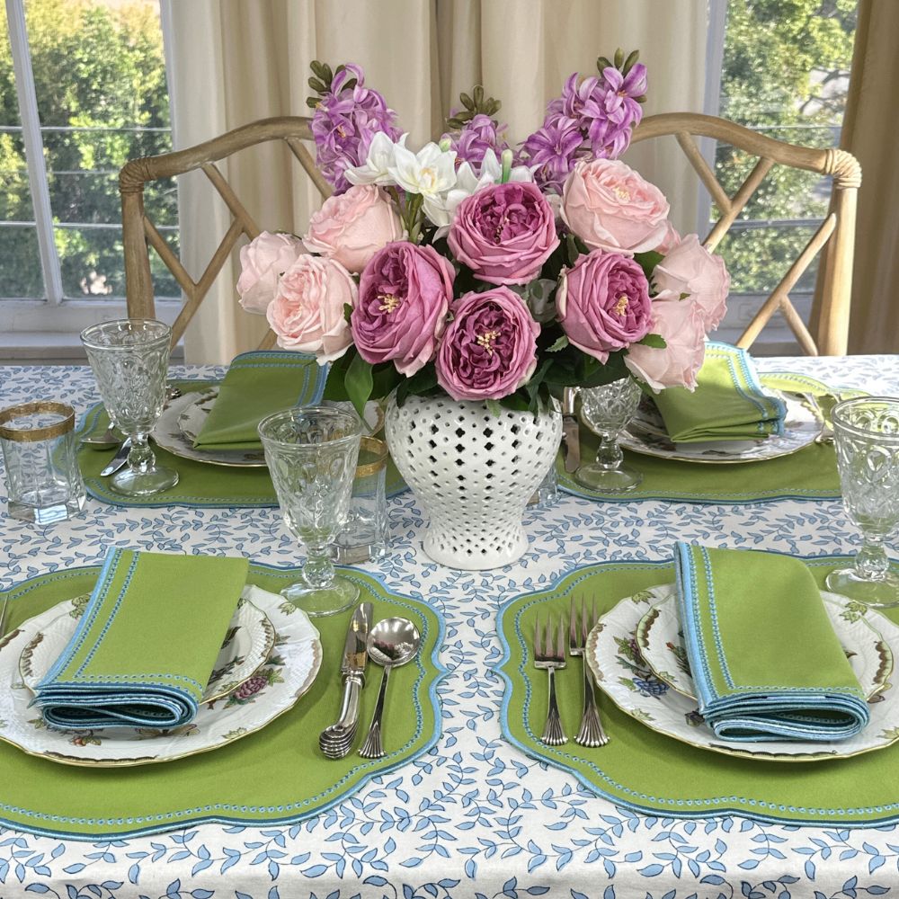 Blue Leaves - Tablecloth