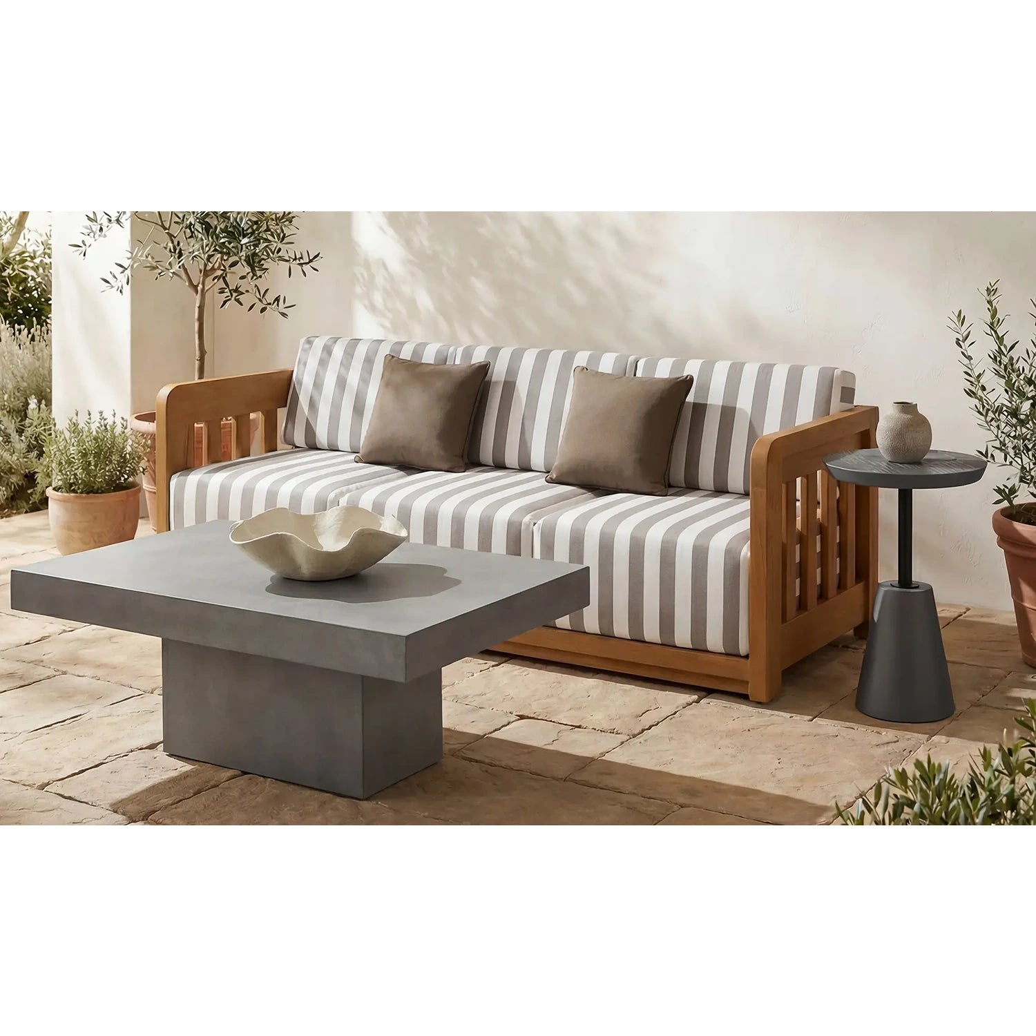 Tatiana Outdoor Accent Table Dark Grey