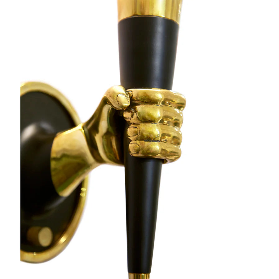 Brass Hand Sconce - Left Facing