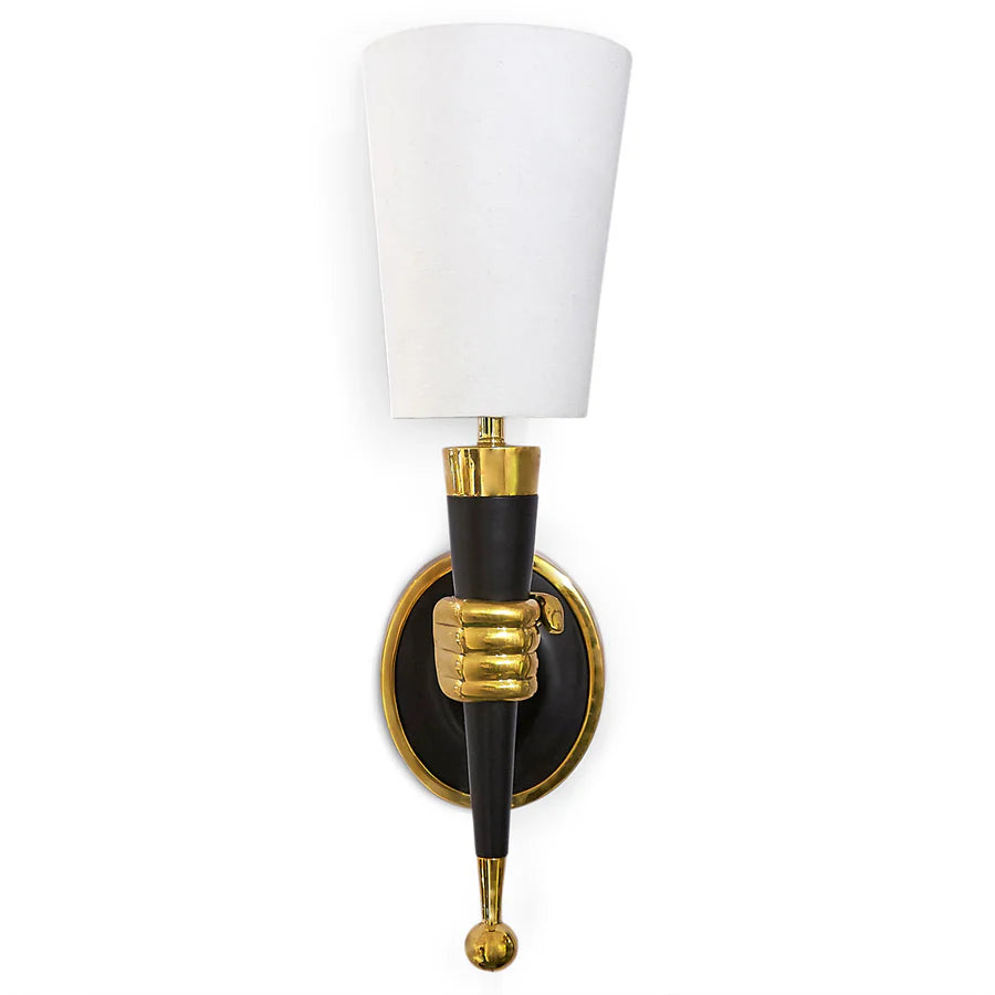 Brass Hand Sconce - Left Facing