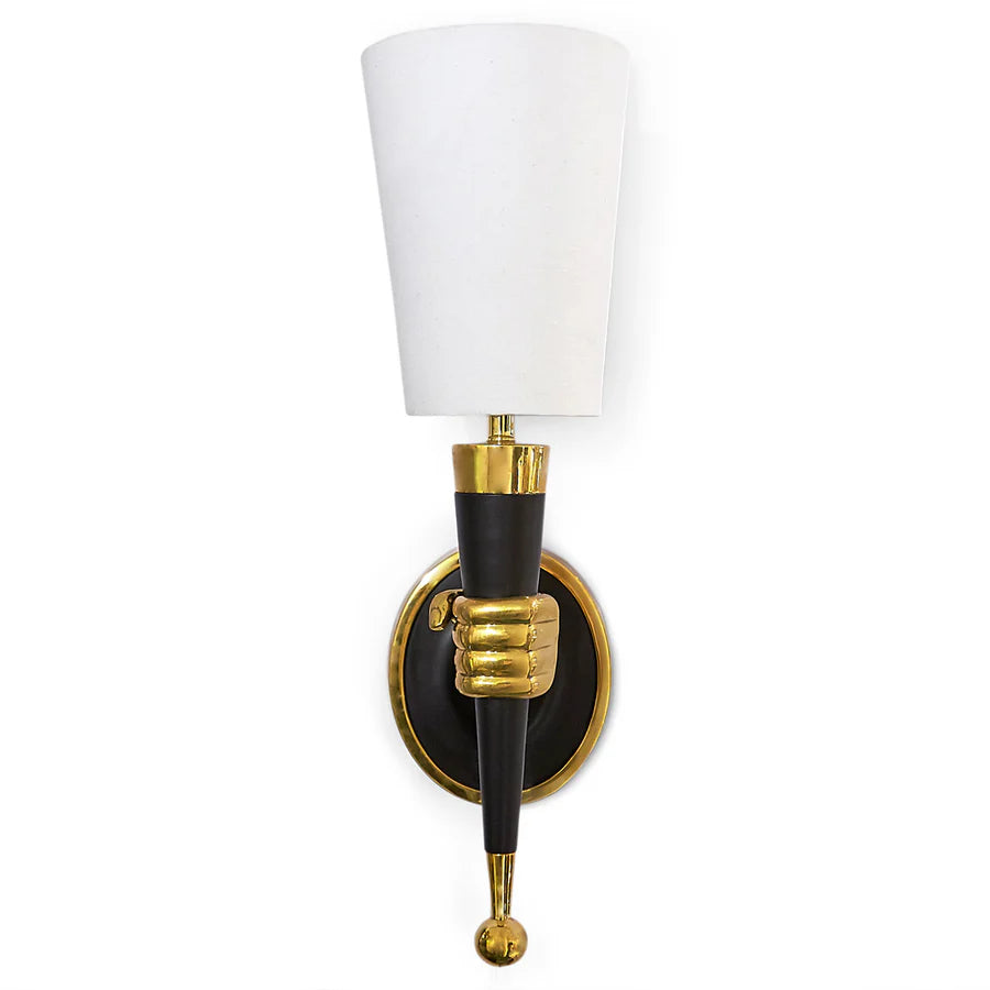 Brass Hand Sconce - Right Facing