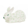 Green and White Floral Sitting Bunny