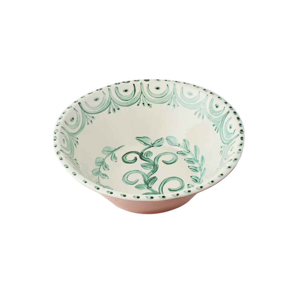 Casa Nuno Medium Green/White Bowl